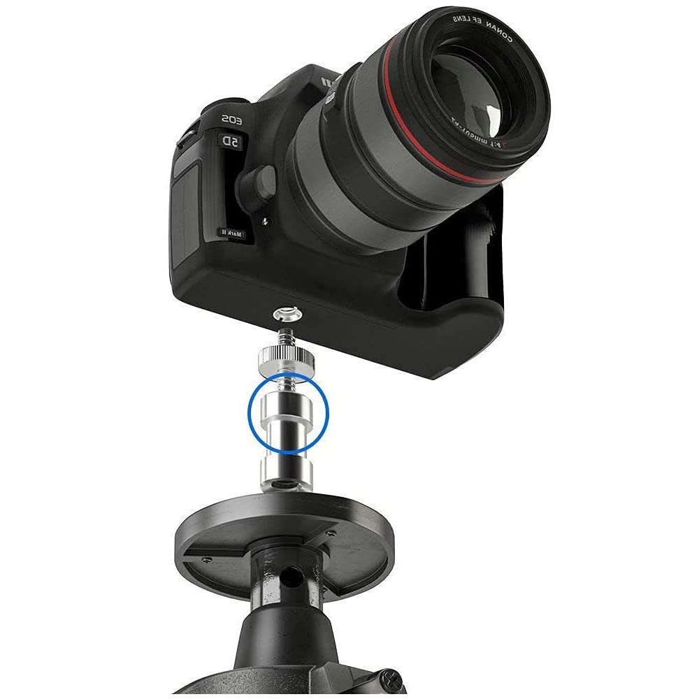 Универсальный винт для камеры с двумя головками, адаптер для фотосъемки, многоцелевой набор из 2 1/4" 1/4"