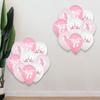 White Balloons Pink Princess Party Supplies Dancing Ballerina  Girl