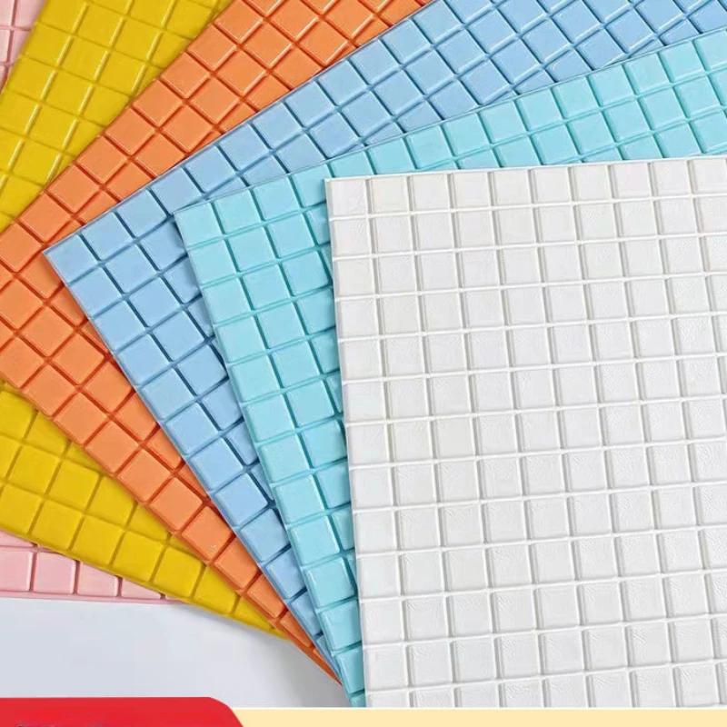 Мозаика Антиколлизионная Настенная Наклейка Декор Обои для Телевизора Самоклеящаяся Гостиная 3D Пена Мягкая Упаковка Наклейка Водонепроницаемая
