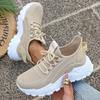 Shoes Women Spring and Autumn Fashion New Women's Shoes Mesh Surface Breathable Thick Sole Sneakers