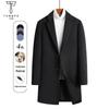 Men's Mid-Length Wool Slim Fit Trench Coat