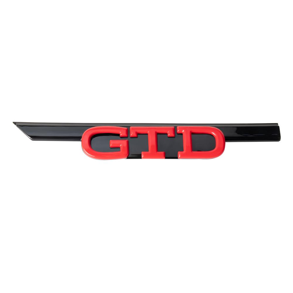 AABIL1 Car GTD GTI Logo Front Grill Emblem Trim Sticker Badge Accessorie For VW Volkswagen GTI Golf8 Polo Passat Mk6 MK7 Tiguan R RLine