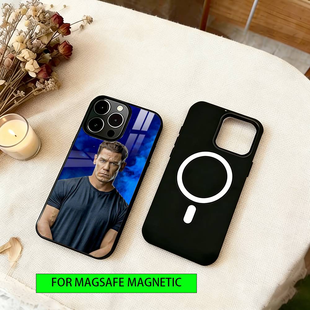 Чехол для телефона рестлера Джона Сины для iPhone17,16,15,14,13,12,11 Plus,Pro Магнитный для Magsafe Беспроводной зарядки