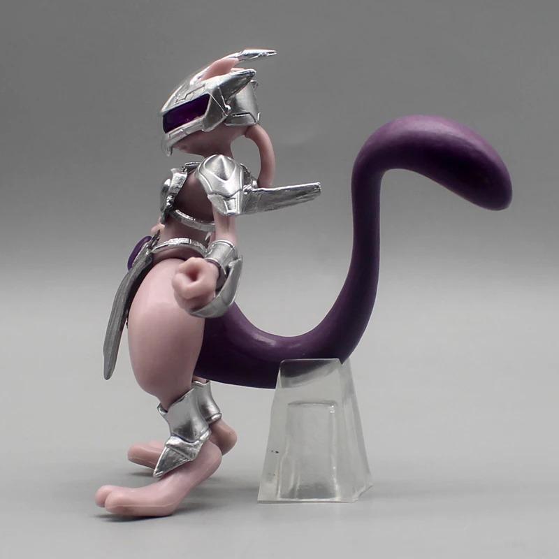 11cm Pokemon Mewtwo In Steel Armor Anime Action Figure Model Gk Statue Collection Desktop Decoration Ornament Cute Toys Boy Gift
