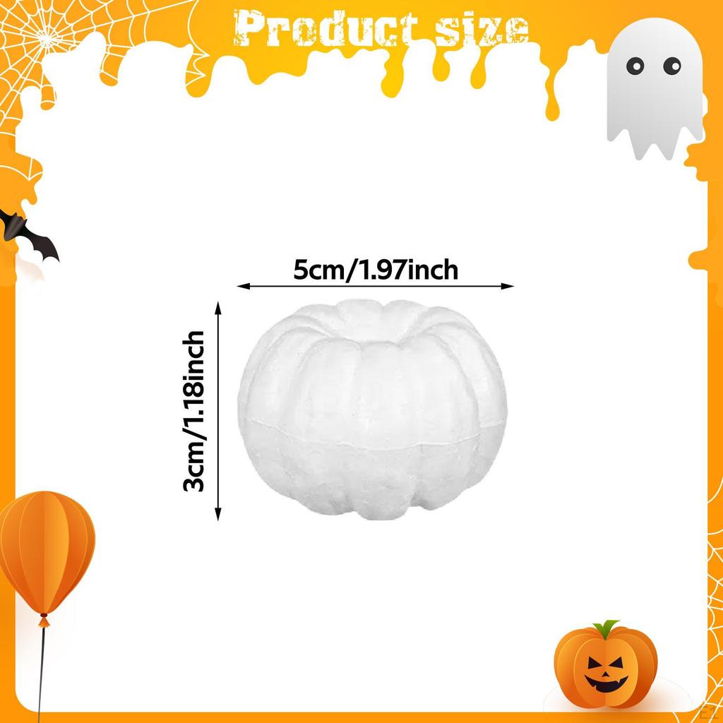 20Pcs White Artificial Pumpkins Decorative Foam Small Fake Pumpkin for Party Painting