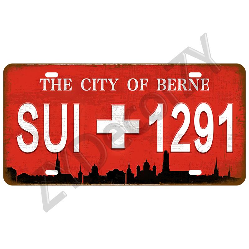 Plaque Israel Spain France Home Metal Sign Germany Craft Bar Decor Tin Sign USA Country Flag Tinplate Plate For Wall Restaurant