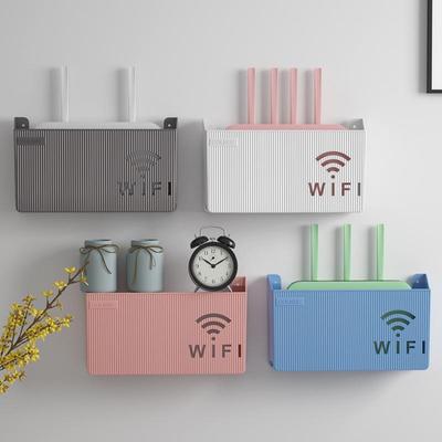 Стеллаж для хранения ящика для хранения Wi-Fi-маршрутизатора, настенная безударная настенная приставка для гостиной, отделка линии