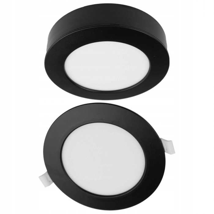 Downlight Okrąg Oczko Sufitowe Oprawa Sufitowa 18W Cct 2W1 Czarny Nt/Pt