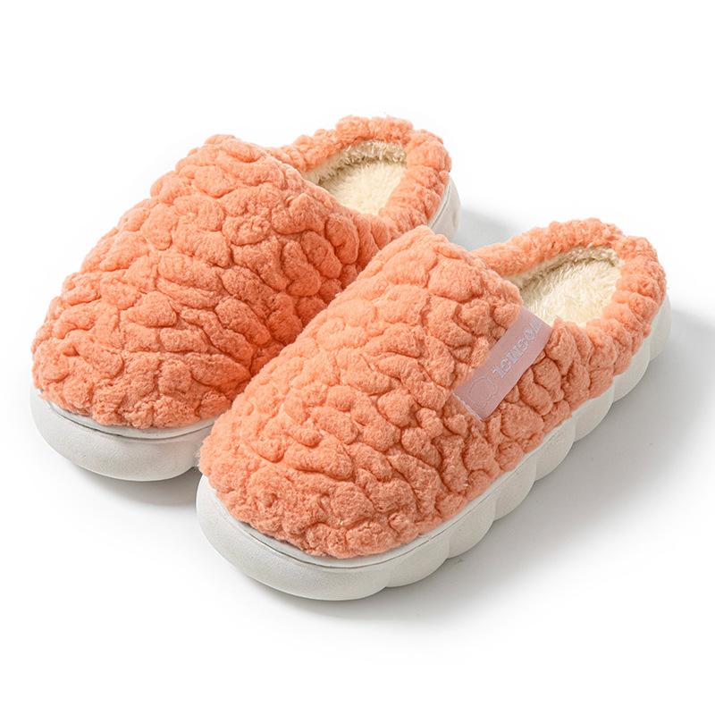 Хлопковые тапочки женские пара утолщенные осенне-зимние домашние домашние нескользящие теплые послеродовые шерстяные хлопковые туфли мужские