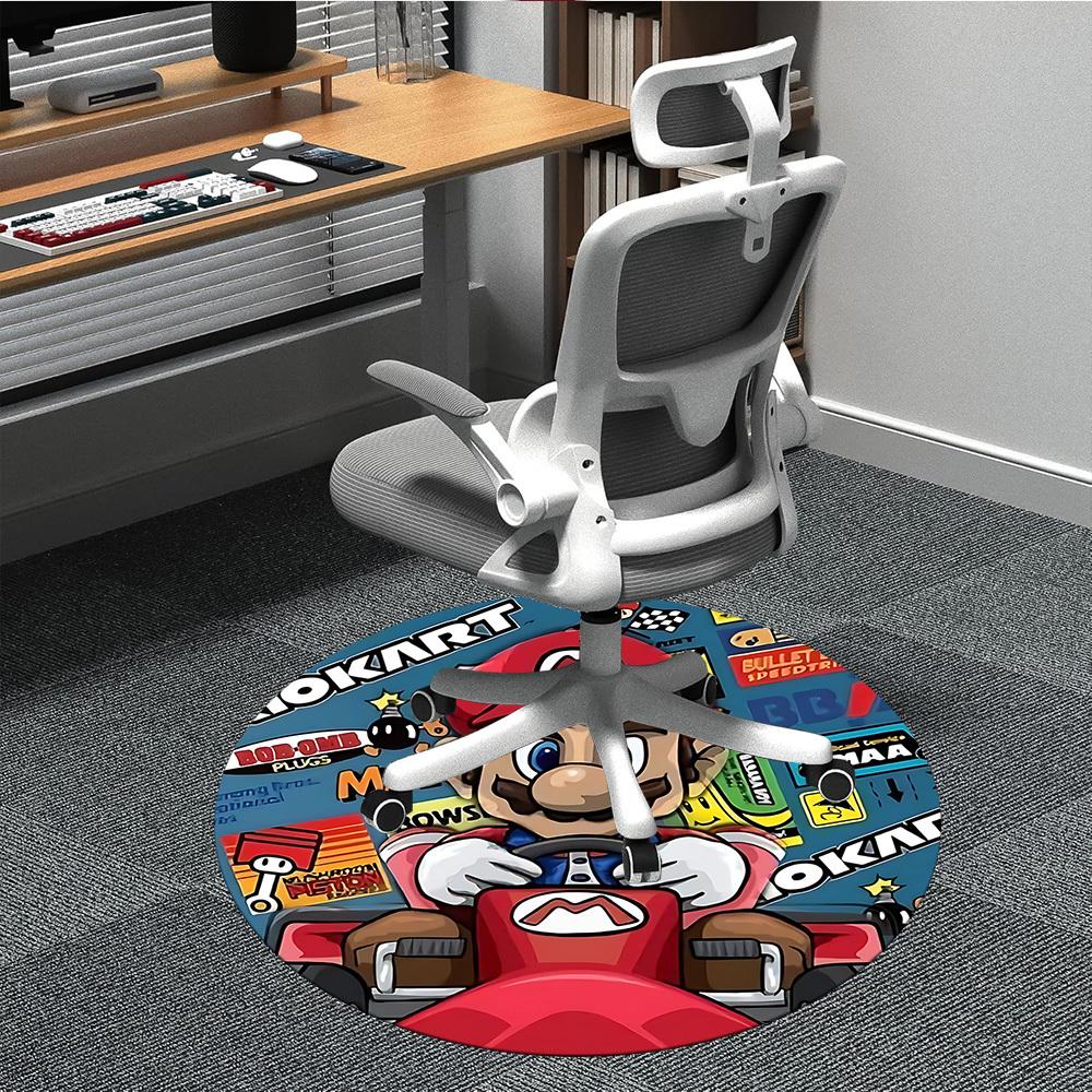 1 шт. Круглый ковер для гонок Mario Kart, для офиса, под офисные стулья, спальни, гостиной, домашний декор a0926202