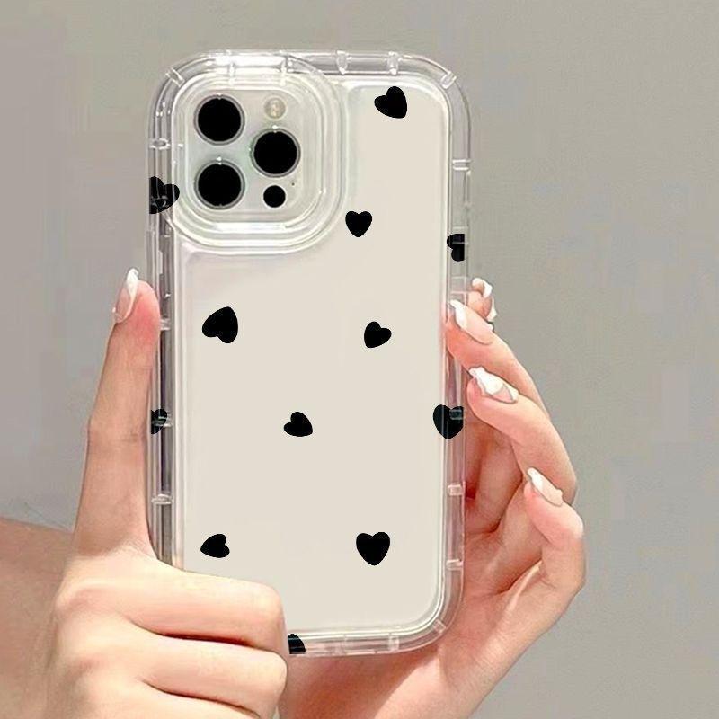 Простой маленький чехол-подушка с рисунком сердца для iPhone 15 Pro Max, 13 Pro, Apple 12 X, чехол для пары 11, импортный