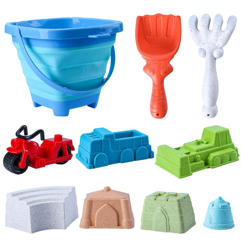 Летний детский пляжный набор: Водные игры Машинка и Песочные инструменты