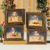 Christmas, You Can Change Your Own Photo Frame Decoration with Music, Glowing Snow, Music Box, Gift and Decoration
