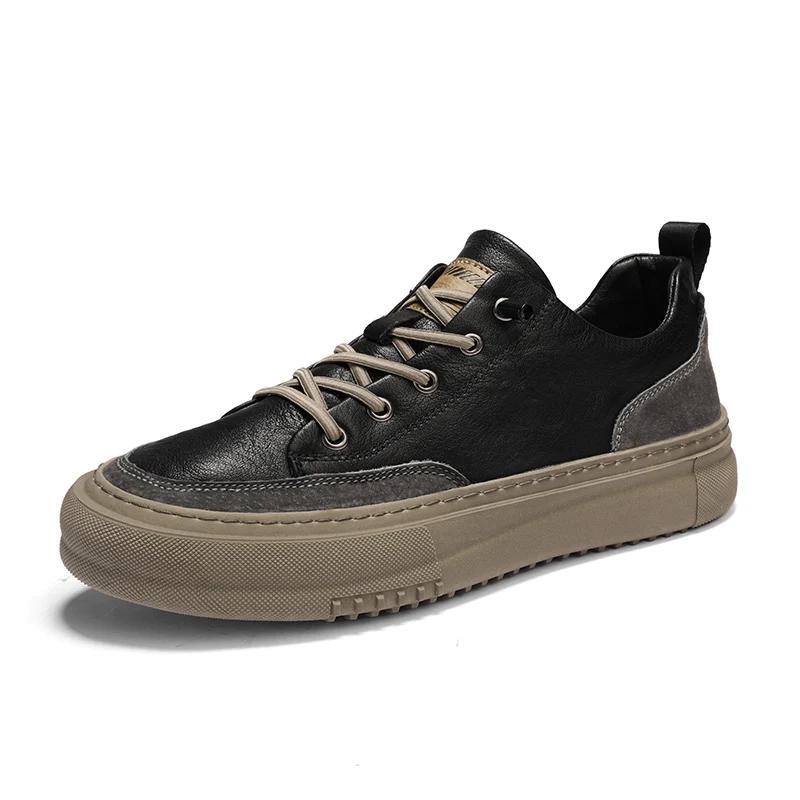 Высококачественные кожаные мужские туфли на шнурках Tenis Masculino люксовый бренд мужская повседневная обувь дышащие кроссовки мокасины для скейтбординга