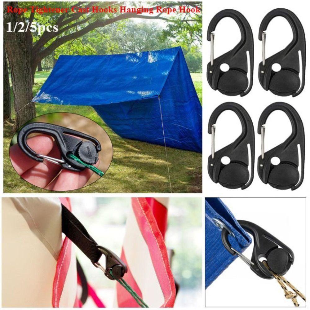 1/2/5pcs Without Knotting Rope Tightener 66*34mm Hanging Rope Hook  Outdoor Tools