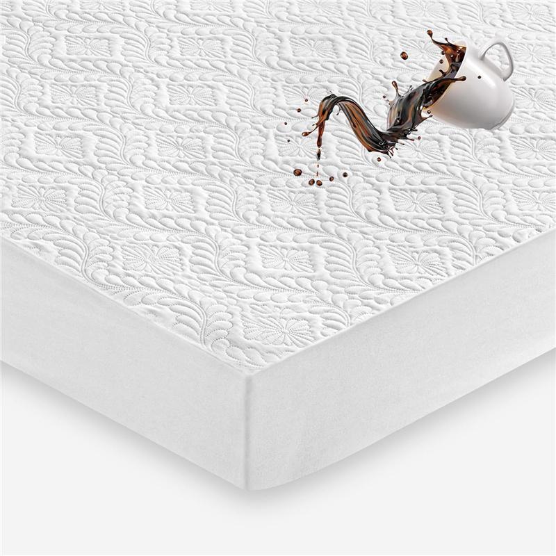 Водонепроницаемый стеганый защитный чехол для матраса, дышащий чехол для матраса, антибактериальная простыня с защитой от клещей, без наволочки