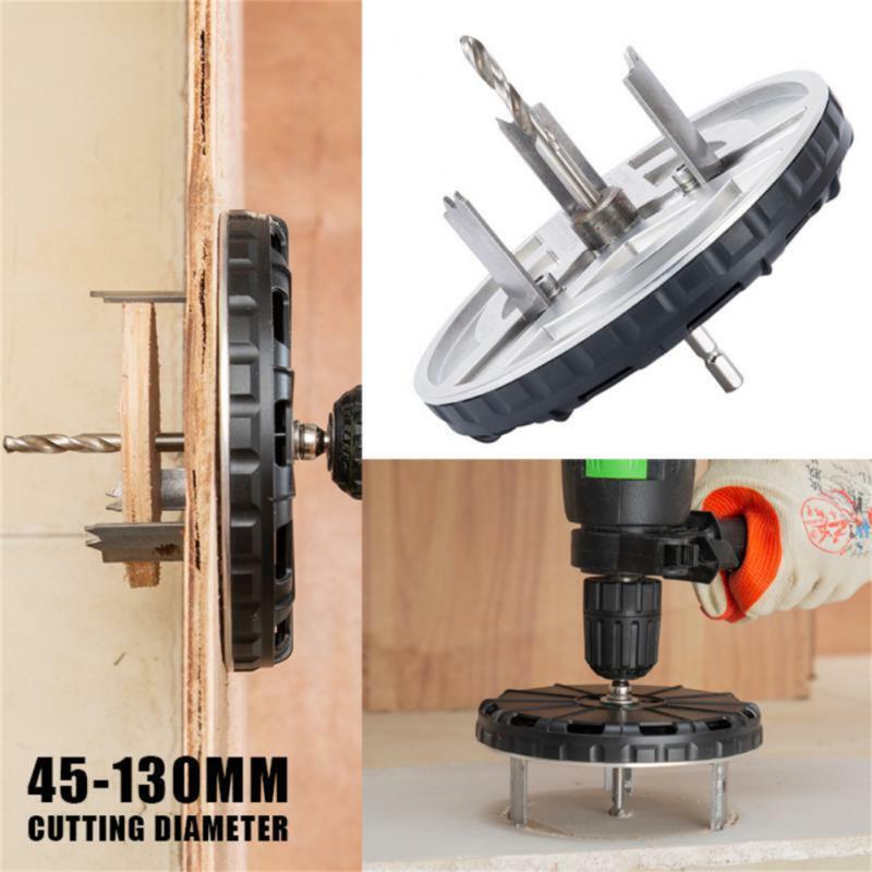 Регулируемая кольцевая пила для деревообработки, сверлильный станок, конструкция с тройным лезвием для аккумуляторной дрели