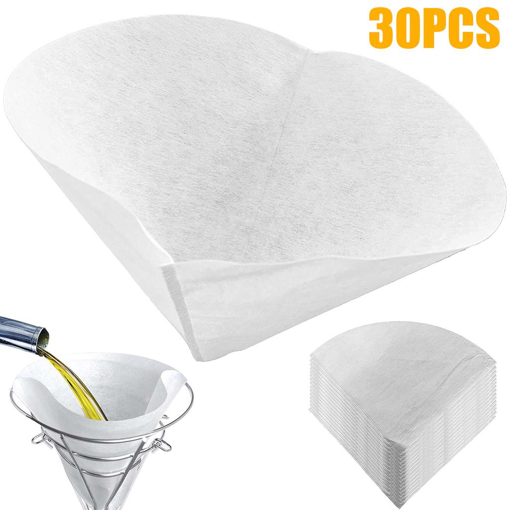 30Pcs Fryer Oil Filter Cone Filters 10inch Non-Woven Filter Cones Cooking Oil Filter Cones Maple Syrup Filter Set Cones Filter