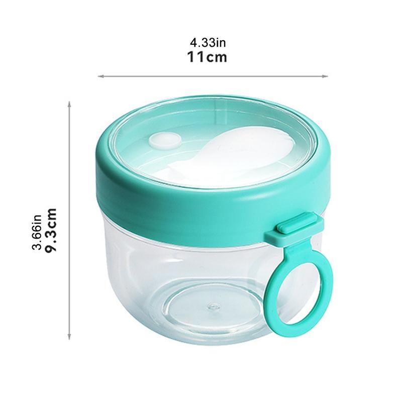 600ml Portable Breakfast Oatmeal Cup With Lids And Spoon Overnight Oats Jar Oats Reusable Overnight Meal Prep Container