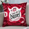 Наволочка с дизайном пива D-Duvel, короткий плюш, наволочки, диванная декоративная, подарок для дома, двусторонняя печать, наволочка для подушки