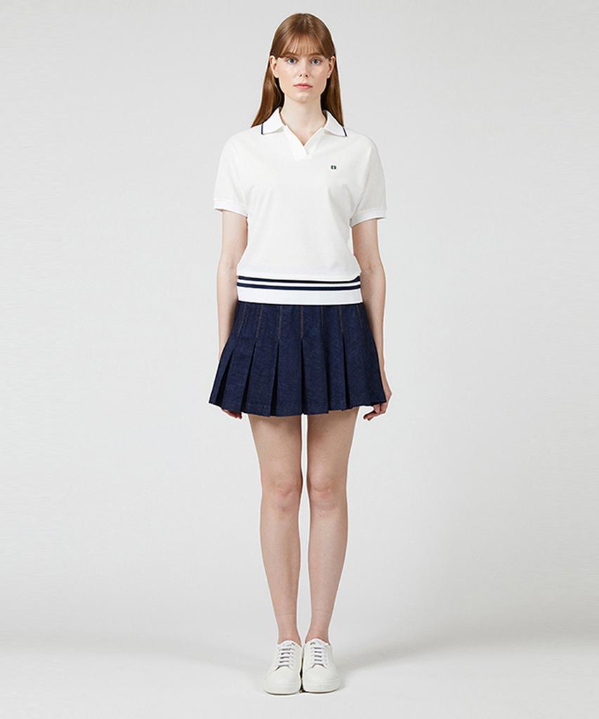 AVEN Raglan Relaxed Fit Polo Shirt White