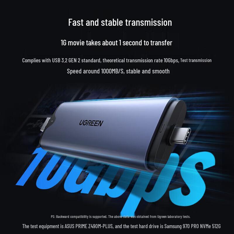 Ugreen Корпус CM353 для NVMe SSD M.2 с Type-C/USB3.1