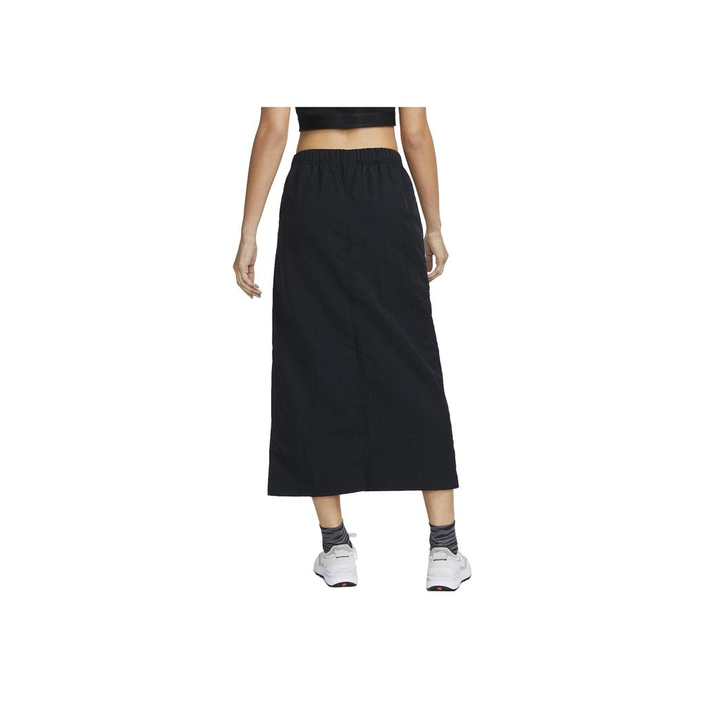 Nike Sportswear Essential Solid Side-Slit Skirt Women Bottoms Black DM6249-010