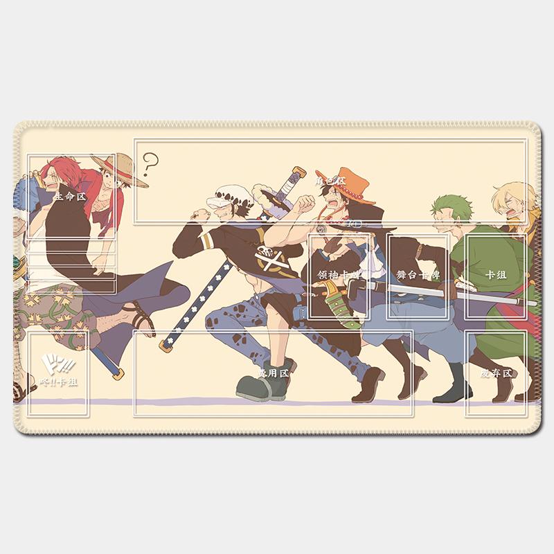 One Piece Luffy Card Battle Table Mat Opcg Zoro Robin Ace Single Player Board Game Card Battle Mat Anime Gift