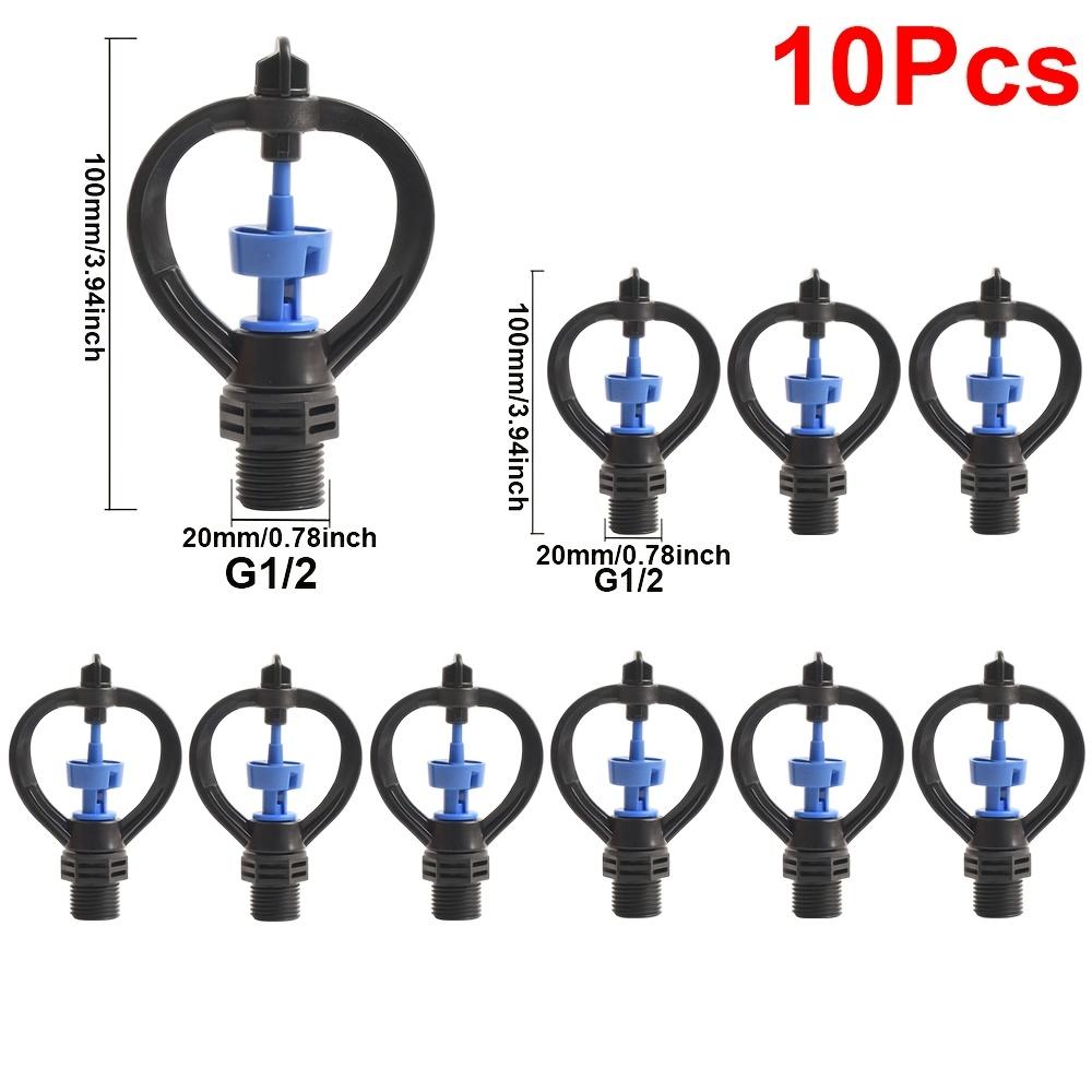 10Pcs Garden Lawn 360 ° Rotary Sprinkler, Medium-Range Irrigation, Disc Impeller Butterfly Nozzle, Durable Plastic Garden And Lawn Sprin