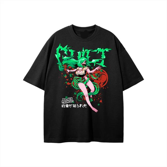 Black Broken Terror Anime Grunge Art Retro Style Summer Casual TShirt Unisexs and Womens Luxury Brand Top 2026 New Art