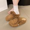 Ретро сумка с бисером голова Boken полушлепанцы женские 2025 новые на одной педали толстой подошве литературные Мори универсальные туфли Мюли