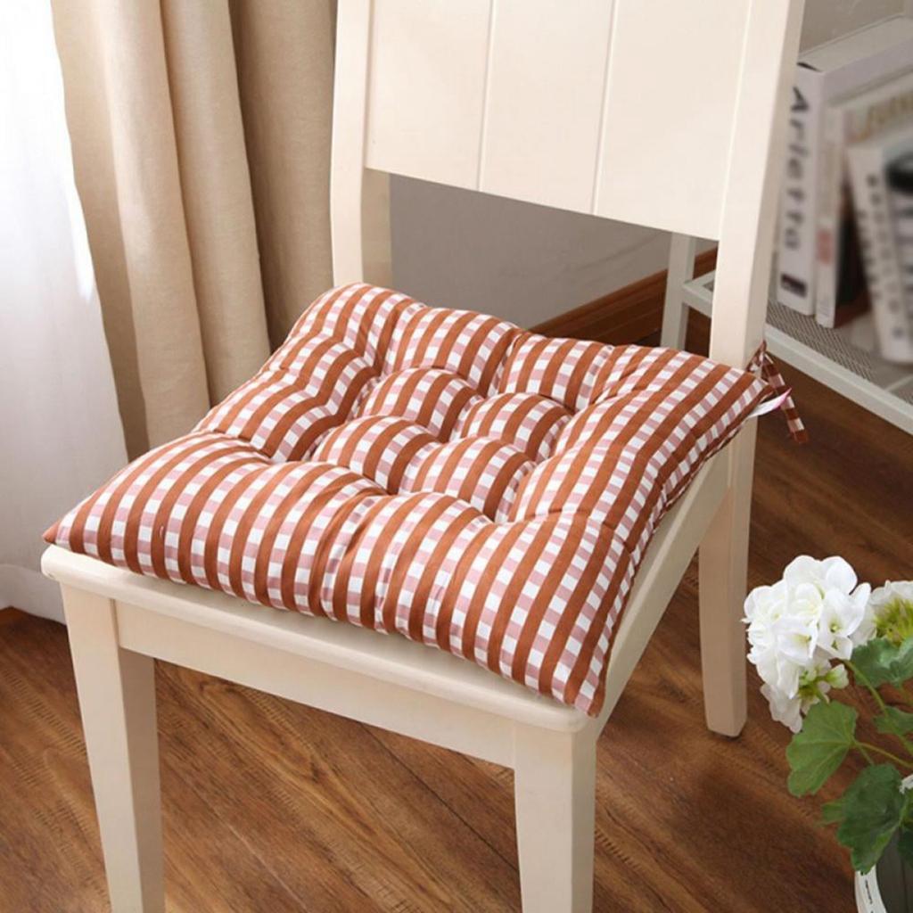 35*35cm Plaid Square Chair Cushion Seat Cushion With Anti-skid Strap Indoor Outdoor Sofa Cushion Pillow Cushion For Home Office