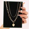 iF ME Vintage Pearl Multilayer Butterfly Necklace Gold Color Pendant Choker Chain Women Jewelry Accessories[No Box]
