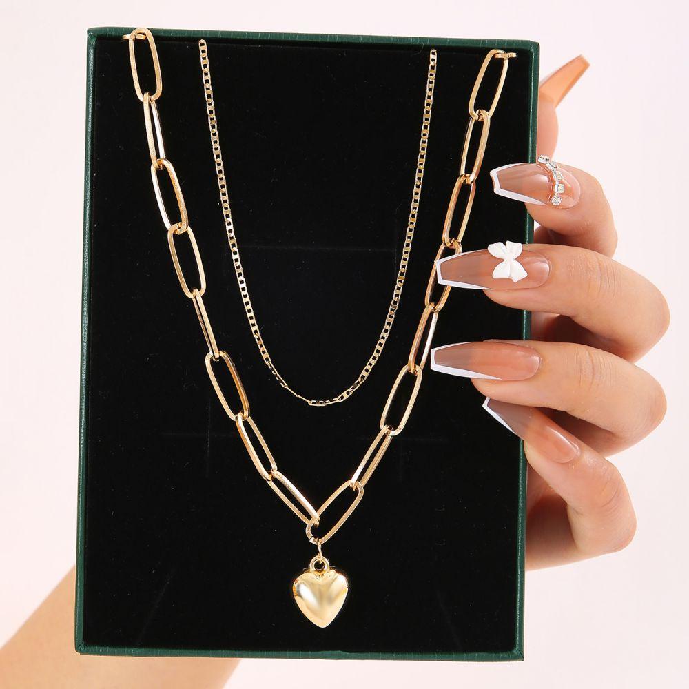 iF ME Vintage Pearl Multilayer Butterfly Necklace Gold Color Pendant Choker Chain Women Jewelry Accessories[No Box]