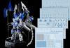 Water-transfer Caution Decals for HG, RG, MG, PG, RE, HiRM, Robots, and MS Detailing (Blue Pattern for PG 160 RX-0 Unicorn Gundam Perfectibility &