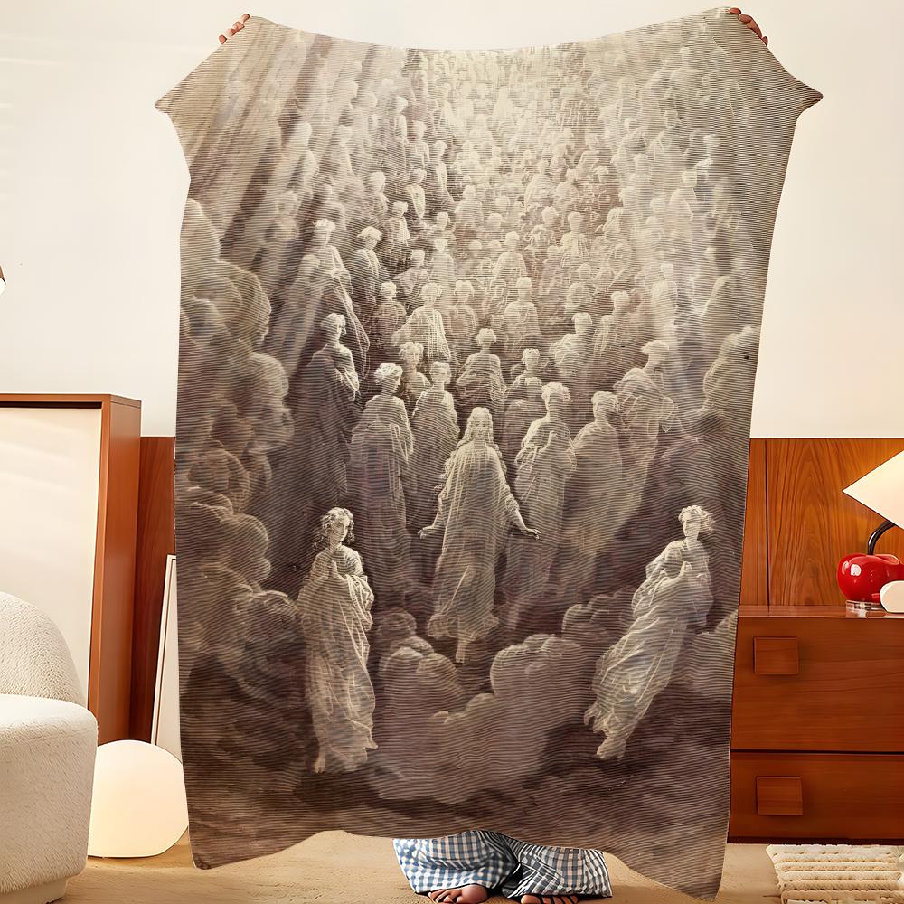 Художник G-Gustave D-Dore Фланелевое покрывало, Легкое уютное, Прочное моющееся милое Классное