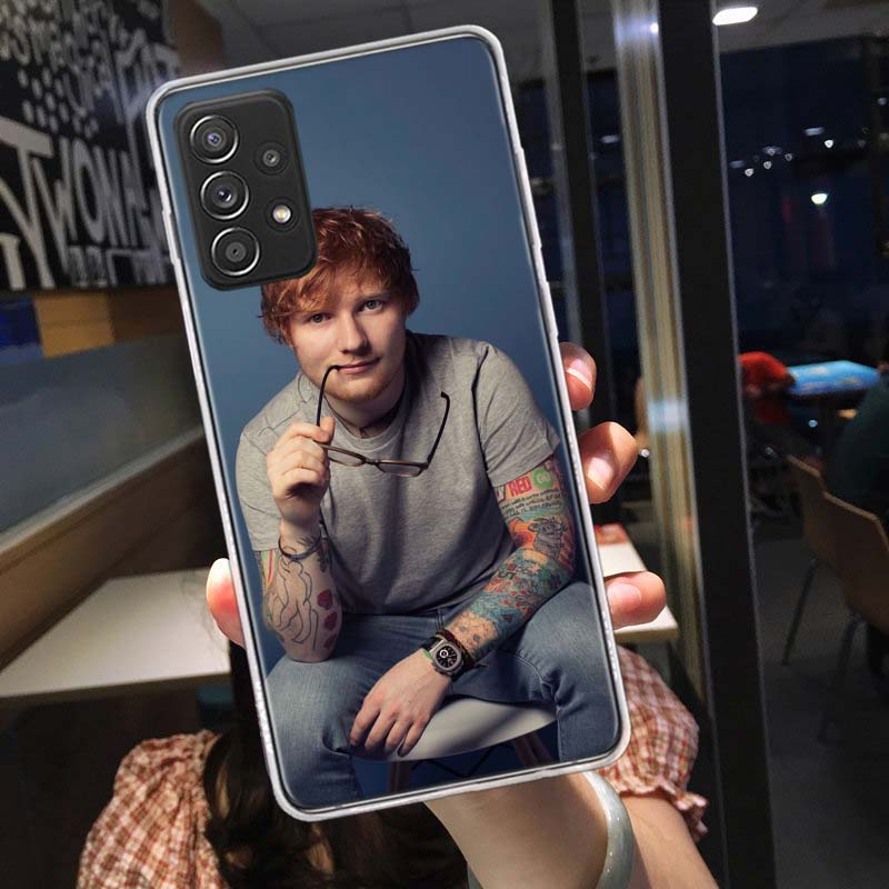 Чехол для телефона Ed Sheeran Singer для Samsung A54 A57 A37 A17 A14 A15 A12 A24 A34 A55 A35 A25 A52S A07 A05S A04S A22 A32 A72 Galaxy N