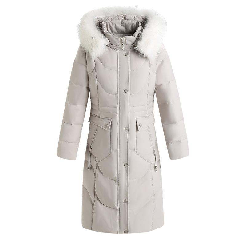 Высококачественная куртка-пуховик длиной до колена, зимняя новая теплая куртка для женщин среднего и пожилого возраста, популярная свободная и тонкая куртка-пуховик для женщин