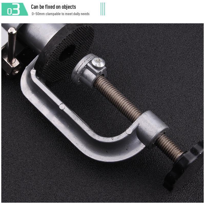 Universal DIY 360° Rotating Aluminum Alloy Table Vise with Flat Nose Pliers