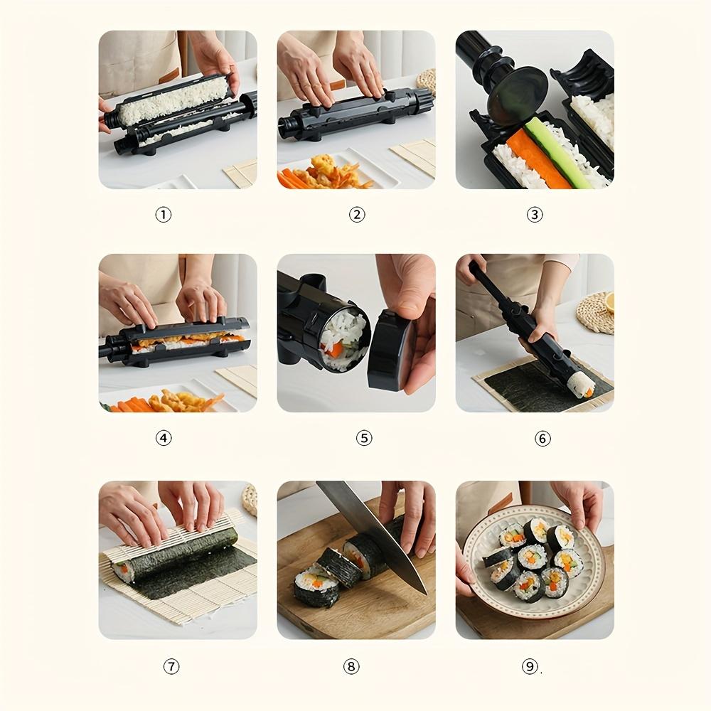 Пластиковая форма для суши с полосками DIY Удобный набор инструментов для приготовления рисовых шариков суши Подходит для приготовления завтрака, обеда и ужина Удобный
