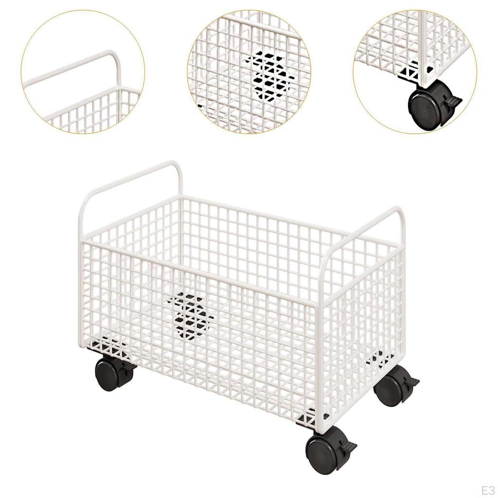 Lightweight And Modern Under Desk Rolling Bookcase, Ideal for Snacks, Toys, Bedrooms Or Kitchens.