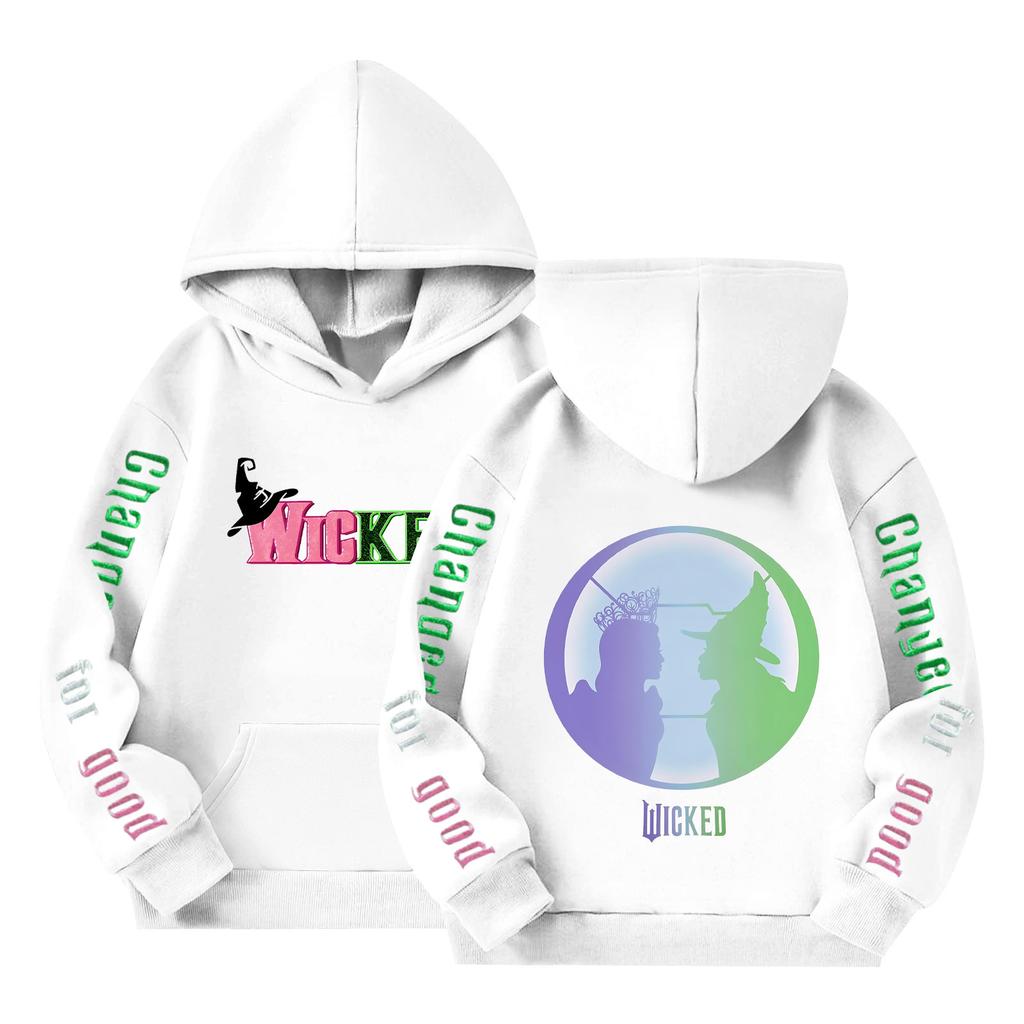 Детский пуловер с длинным рукавом, свободного кроя, с принтом букв, капюшоном на шнурке