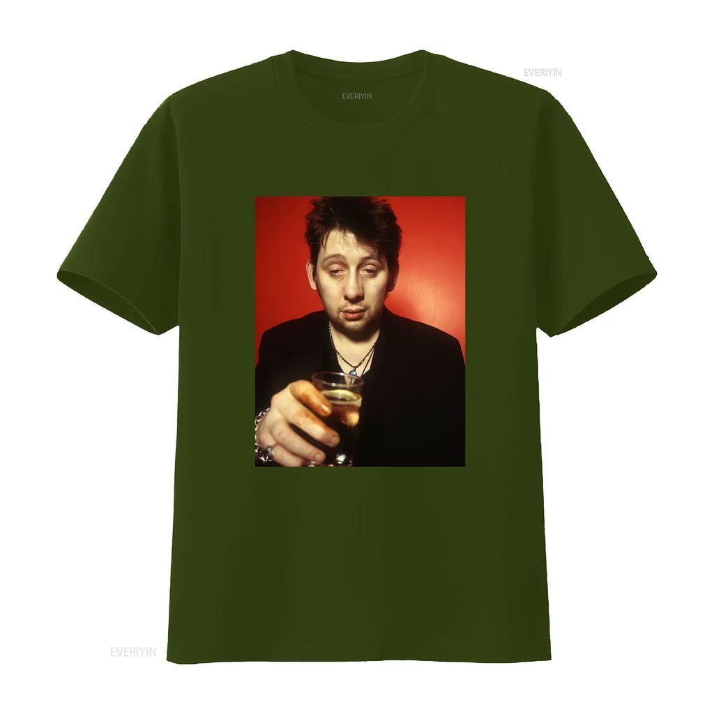 Shane Macgowan Drinking Ireland Irish Culture The Pogues T Shirt Perfect for Fans of Music and vintage Washed Casual Stretched