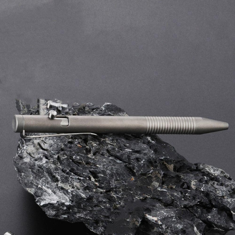 Titanuim Alloy Pen Grey Action Pen Daily Writing Bolt Action Pen Daily Use
