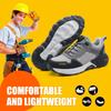 Rotating Button Men Sports Shoes Protection Boots Safety Shoes Men Anti-smash Anti Puncture Work Shoes Non-slip Steel Toe Shoes