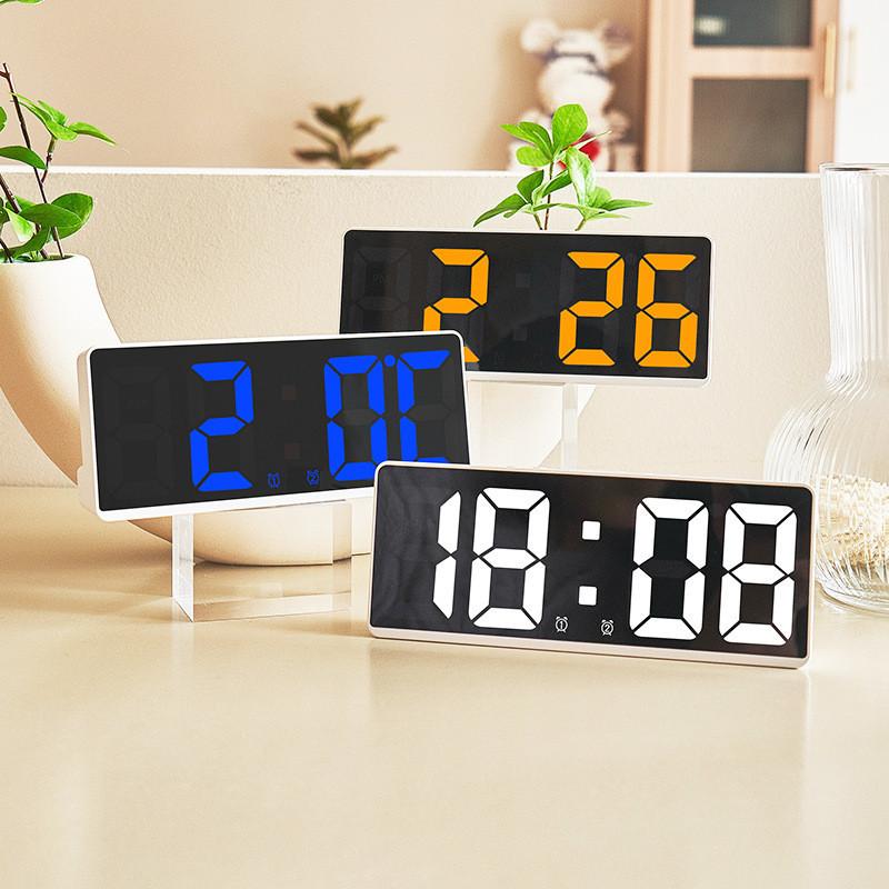 Electronic Led Digital Alarm Clock With Calendar And Temperature For Modern Bedroom