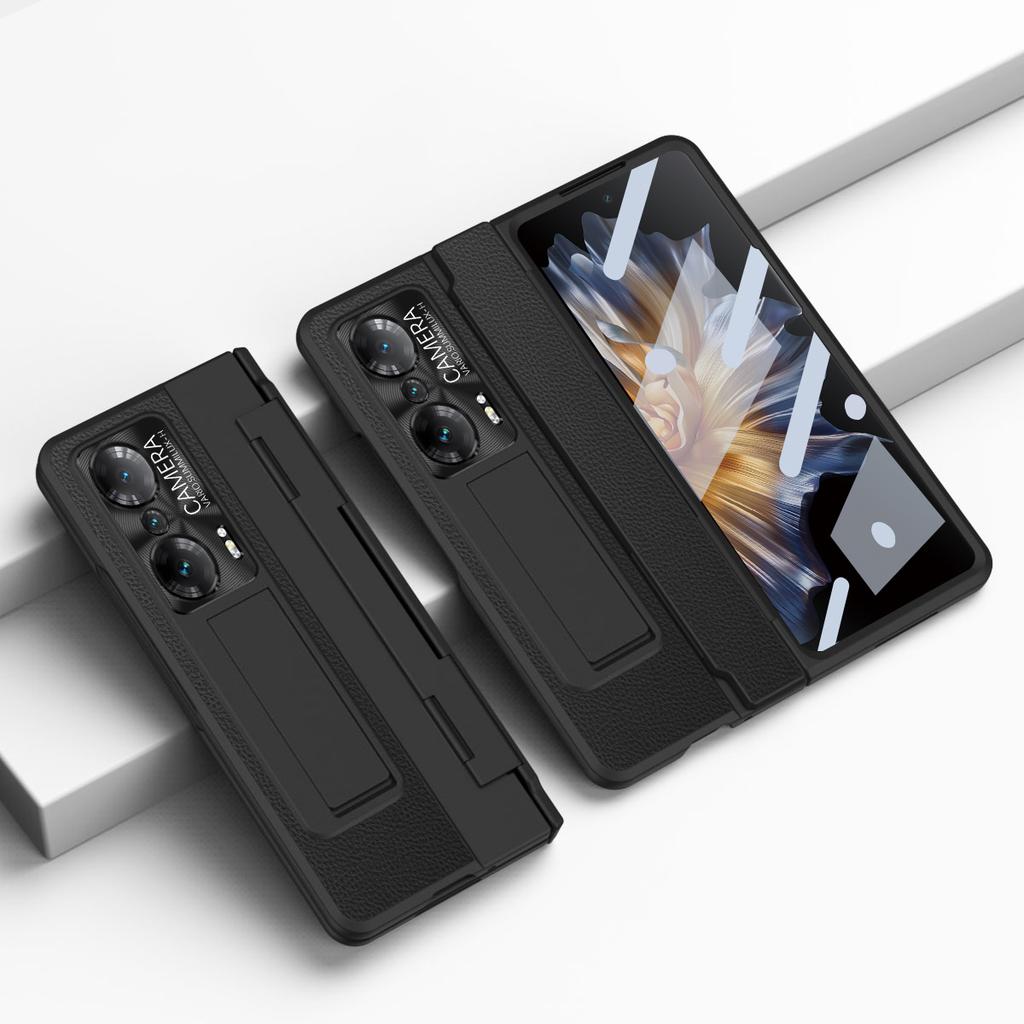 Противоударный чехол для телефона для Honor Magic Vs Ultimate 5G/Magic Vs 5G, Защита шарнира Задняя крышка из ПК с защитной пленкой для экрана из закаленного стекла