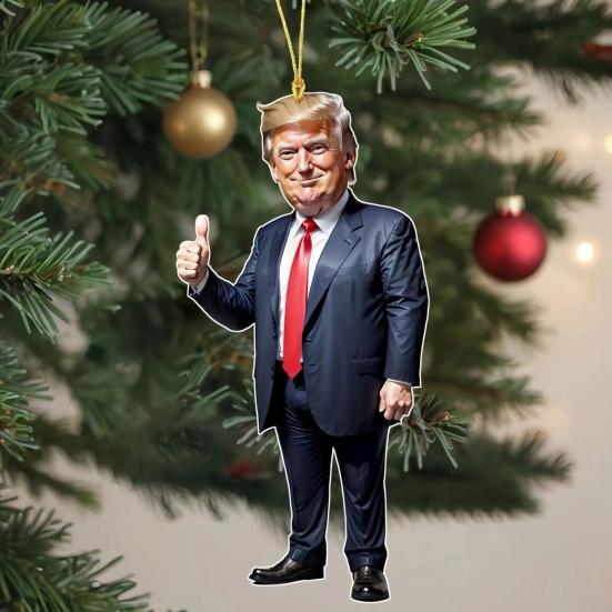 Рождественский подвесной кулон с ремешком, легко подвешивается, уникальный 2D-дизайн, зеркало заднего вида автомобиля