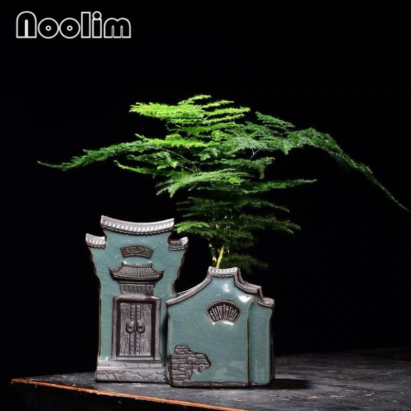 Керамический цветочный горшок в китайском стиле – креативный настольный контейнер для растений