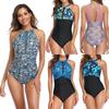 European and American One-piece Swimwear Digital Printing Fashionable Conservative Swimsuit
